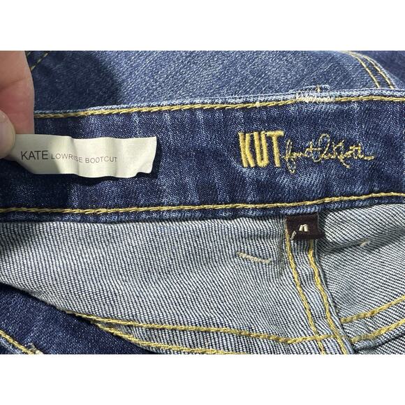 Kut From the Kloth Jeans Size 4 Kate Low Rise Bootcut Bedazzled Floral Hippie - Picture 8 of 9